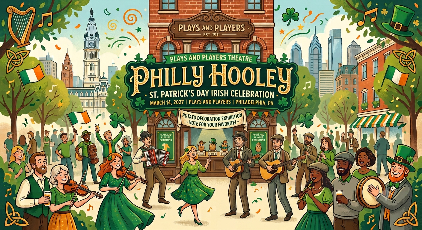 Philly Hooley St. Patrick's Day Irish Celebration Illustration